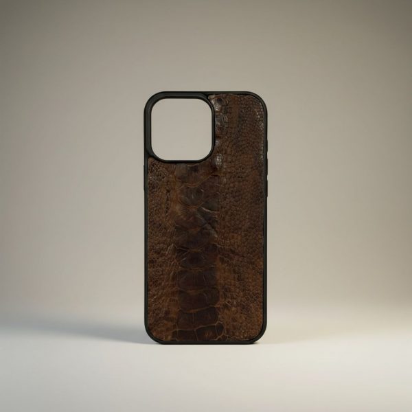 Funda iPhone 16 Pro Max De Piel De Pata De Avestruz Genuina