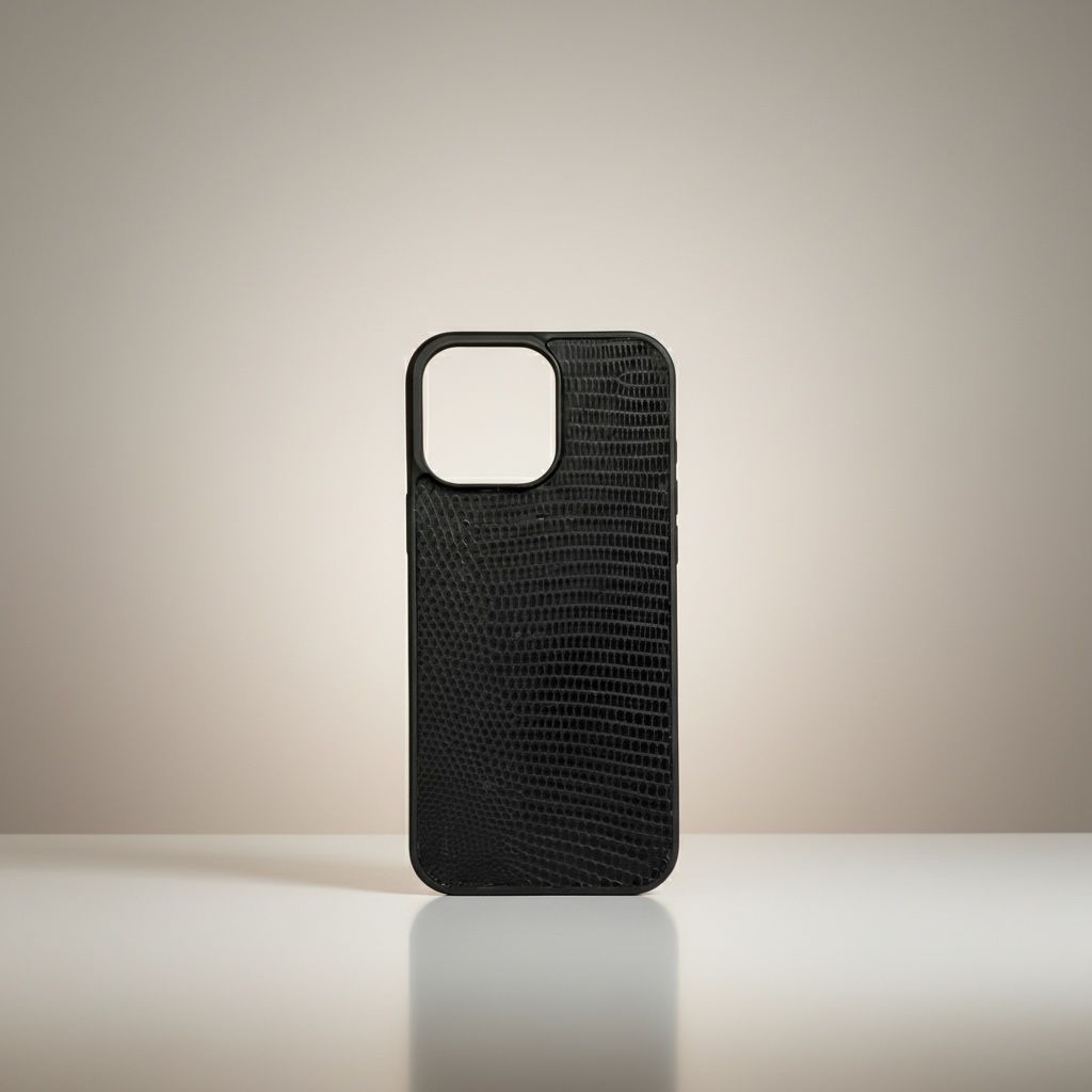 Funda Para iPhone 16 Pro Max De Piel De Lizard Genuina