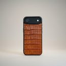 Funda De Piel De Cocodrilo Caoba Exclusiva Para iPhone 17 Air