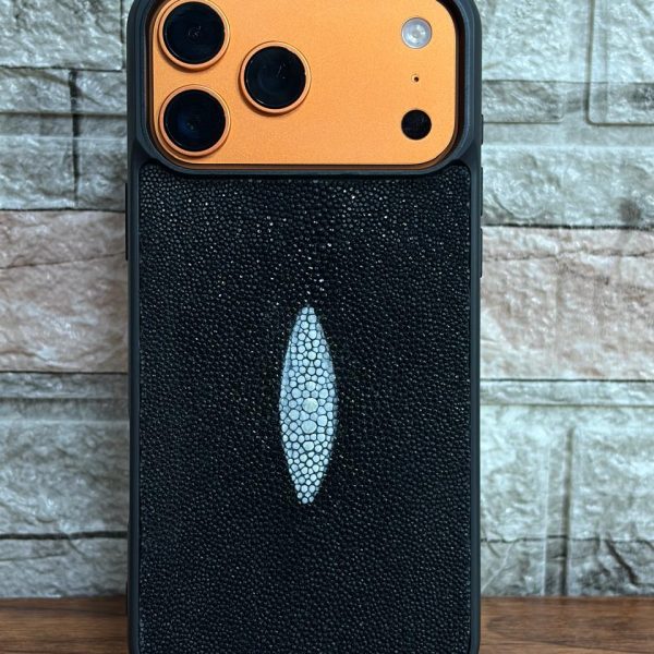 Funda De Piel De Mantarraya Exclusiva Para iPhone 17 Pro