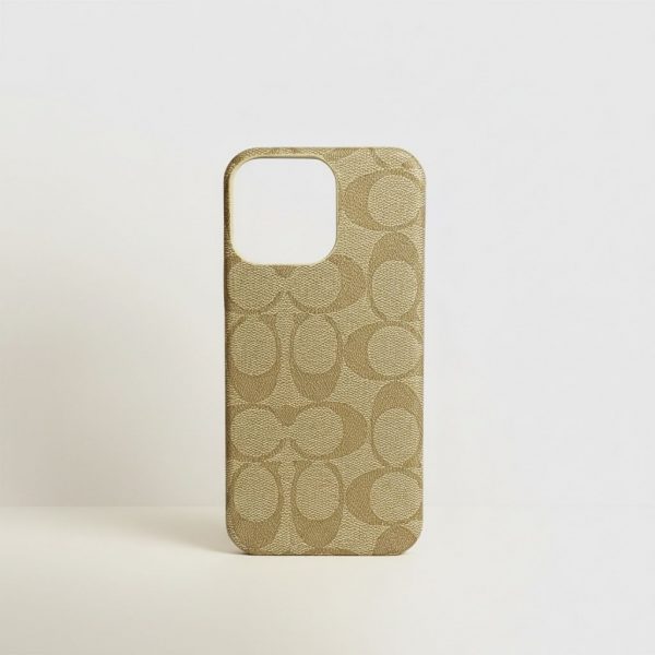Funda Para iPhone 16 Pro Max Coach Beige