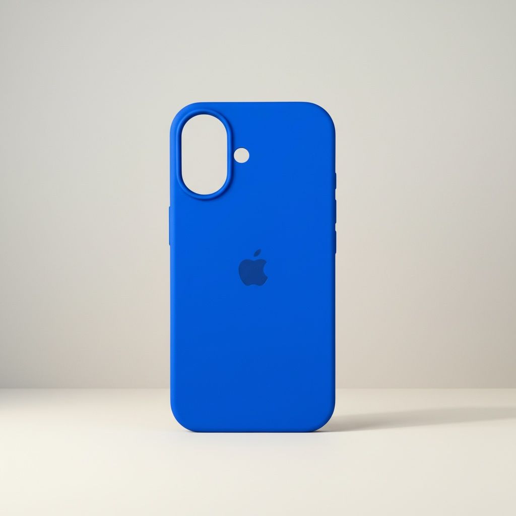 Funda Para IPhone 17 Silicon Azul Rey