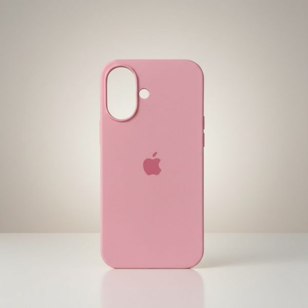 Funda Para IPhone 16 Silicon Rosa Claro