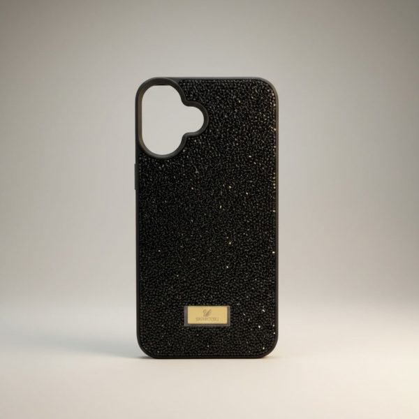 Funda Para IPhone Swarovski 16 Plus Negro