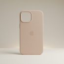 Funda Para IPhone 15 Silicon Rosa Crema