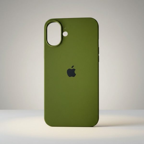 Funda Para IPhone 16 Plus Silicon Verde Militar
