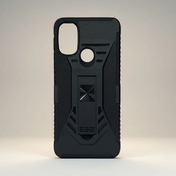 Funda Color Negro Uso Rudo Blindaje Con Clip Para Motorola