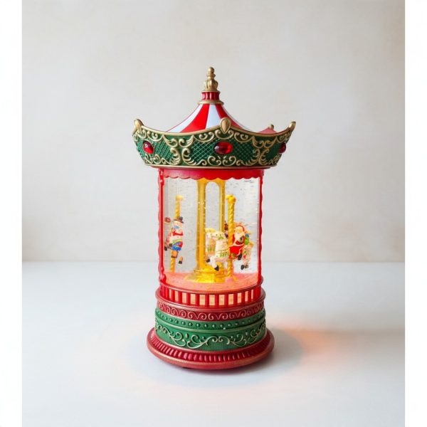 Carrusel Navideño con Luz y Sonido