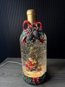 Botella Navideña de Santa con Luz y Sonido