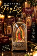 Caja de Lampara La Guadalupana Brillante de Agua 12 Piezas
